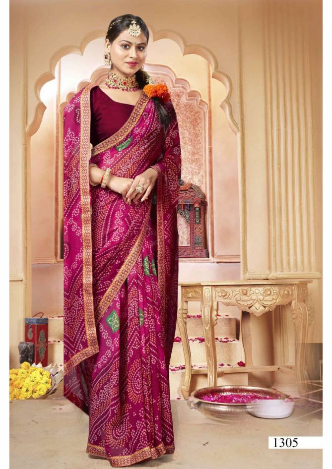 Disney By Vallabhi Daily Wear Printed Georgette Sarees Wholesale Market In Surat